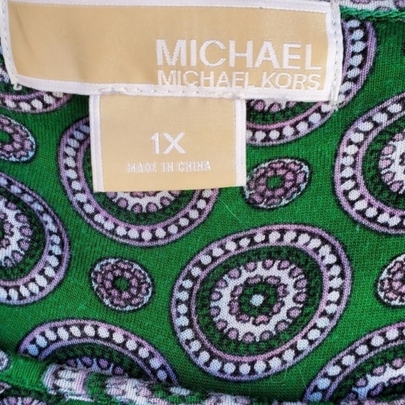 Michael Michael Kors Kelly Green tee 1X - Picture 3 of 8
